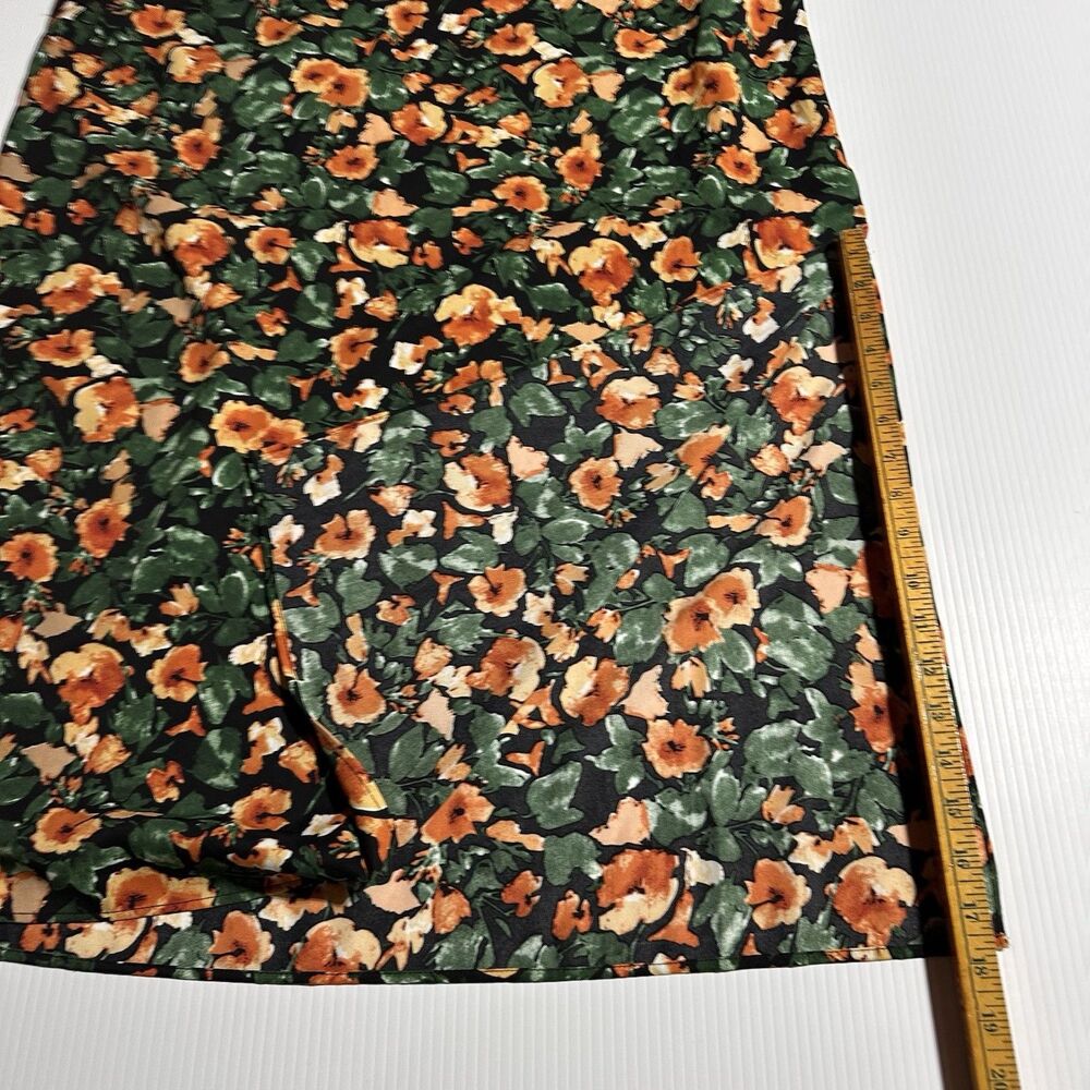 Anthropologie Mare Mare Faux Leather Floral Maxi Dress Side Slit Strapless L NWT - Picture 13 of 14
